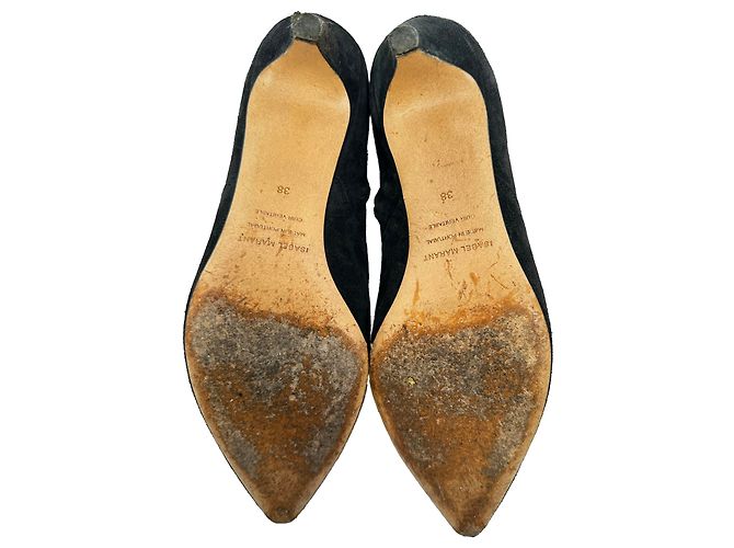 Stivaletti Isabel Marant Derst 60 in camoscio nero - vista 9