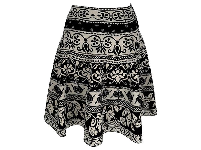 Gonna stampata Alexander McQueen in viscosa multicolore Stampa python - vista 3