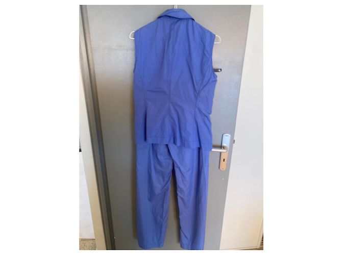 Autre Marque C'est Comme Ça Periwinkelblaues Hosen- und Westen-Set Größe 44 IT - Ansicht 11