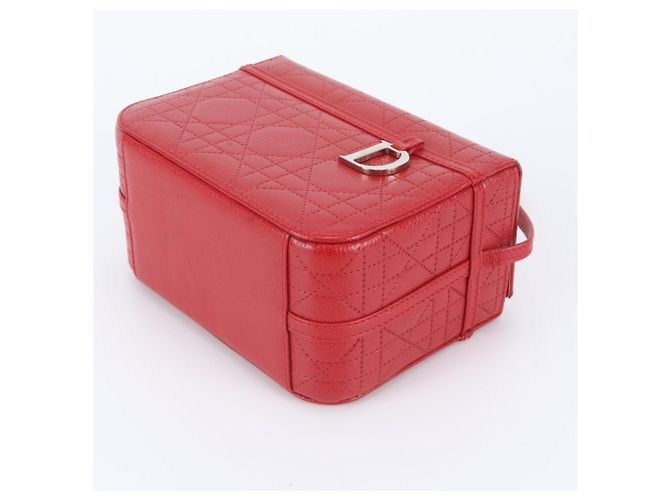 Borsa Vanity Christian Dior Cannage Rosso - vista 5