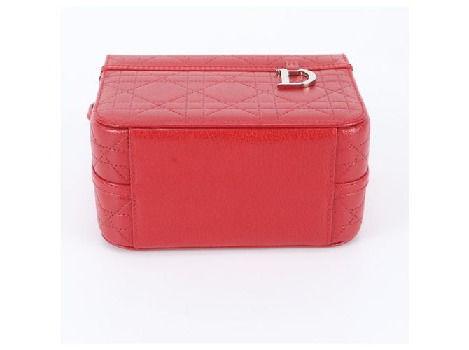 Borsa Vanity Christian Dior Cannage Rosso - vista 6