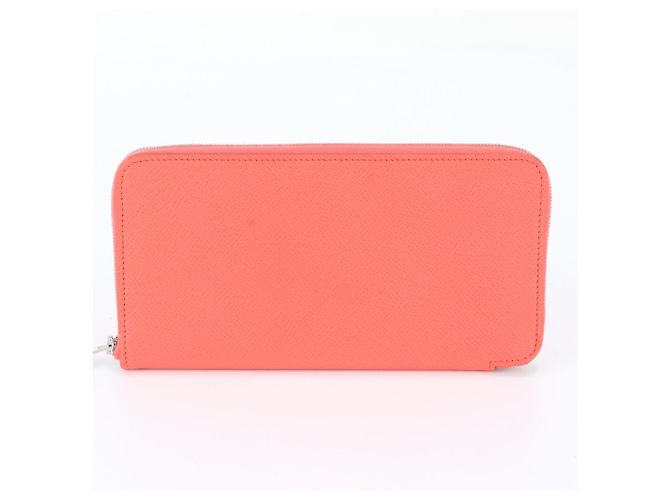Hermès Portafoglio Hermes Azap Long in seta e pelle Rosa - vista 2