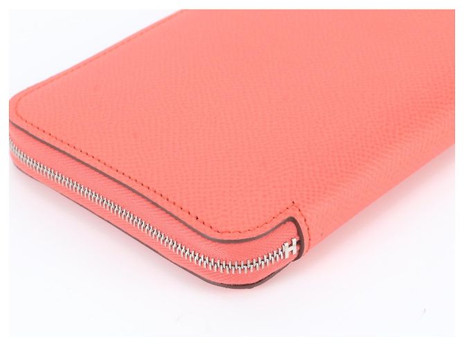 Hermès Portafoglio Hermes Azap Long in seta e pelle Rosa - vista 3