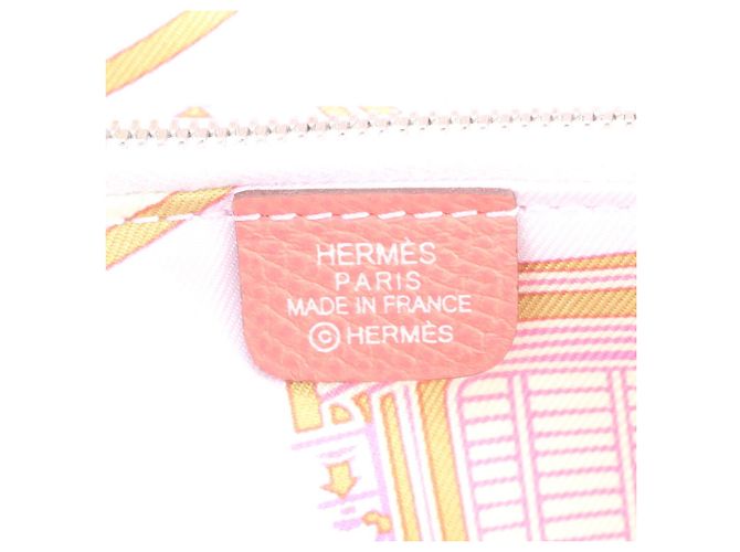 Hermès Portafoglio Hermes Azap Long in seta e pelle Rosa - vista 7