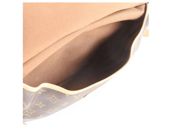 Borsa a tracolla Louis Vuitton Monogram Saumur 30 in pelle Marrone - vista 7