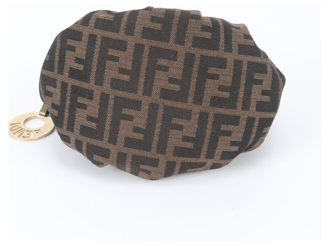 Borsa a mano Fendi Zucca 8BK044 in pelle e canvas Marrone - vista 6