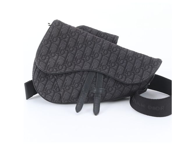 Borsa a tracolla Saddle Oblique Christian Dior Nero - vista 2