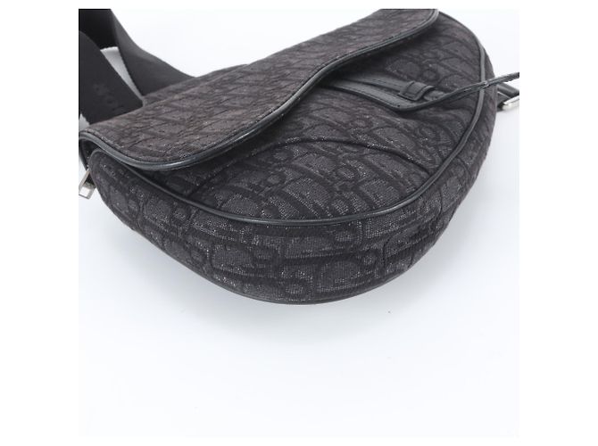 Borsa a tracolla Saddle Oblique Christian Dior Nero - vista 5