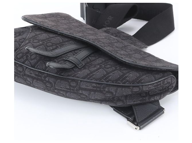 Borsa a tracolla Saddle Oblique Christian Dior Nero - vista 6