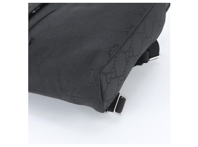 Zaino Gucci GG in nylon e pelle Nero - vista 4