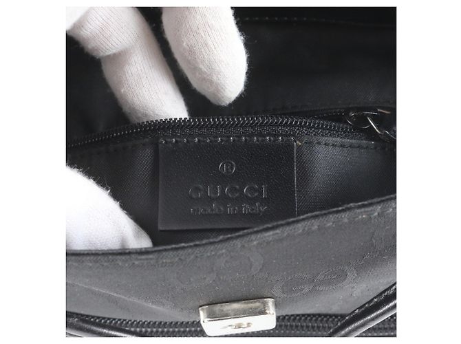 Zaino Gucci GG in nylon e pelle Nero - vista 8