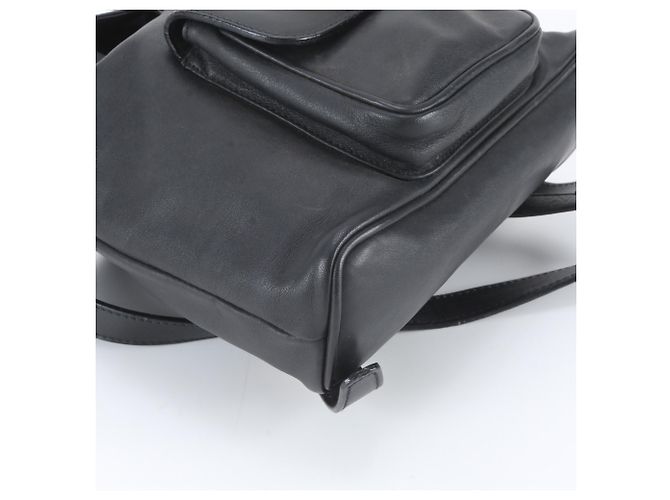 Zaino e Borsa a Tracolla Gucci Bamboo in Pelle Nera Nero - vista 5