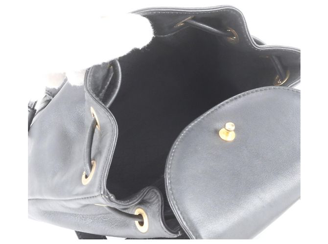 Zaino e Borsa a Tracolla Gucci Bamboo in Pelle Nera Nero - vista 8