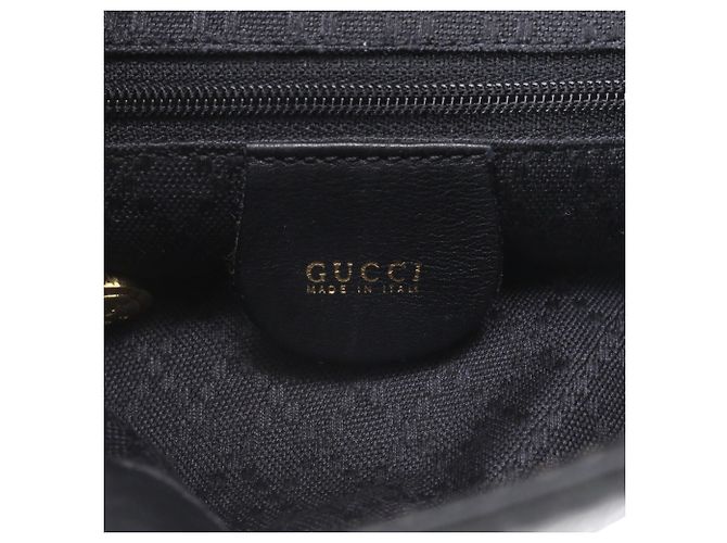 Zaino e Borsa a Tracolla Gucci Bamboo in Pelle Nera Nero - vista 9