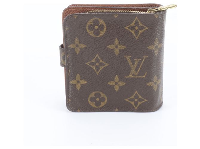 Portafoglio bi-fold compatto con zip Louis Vuitton Monogram Marrone - vista 2