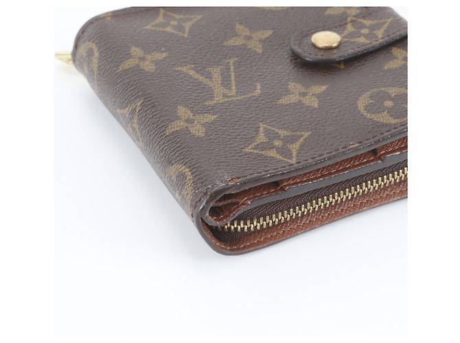 Portafoglio bi-fold compatto con zip Louis Vuitton Monogram Marrone - vista 3