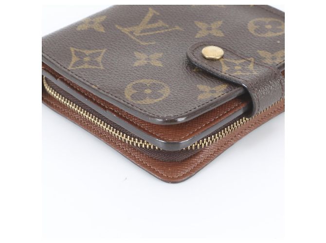 Portafoglio bi-fold compatto con zip Louis Vuitton Monogram Marrone - vista 4