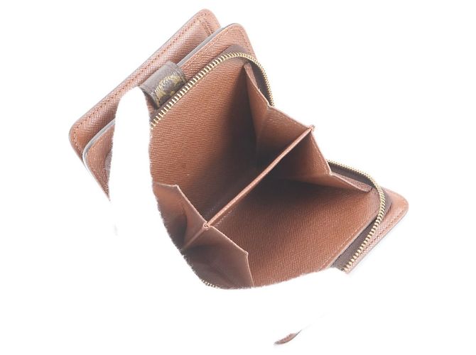 Portafoglio bi-fold compatto con zip Louis Vuitton Monogram Marrone - vista 7