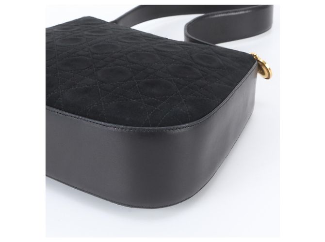 Borsa a tracolla Christian Dior in pelle Cannage Nero - vista 5