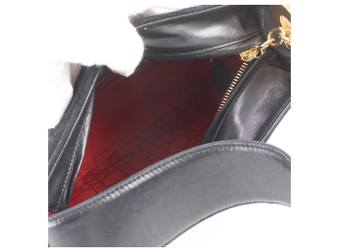 Borsa a tracolla Christian Dior in pelle Cannage Nero - vista 7