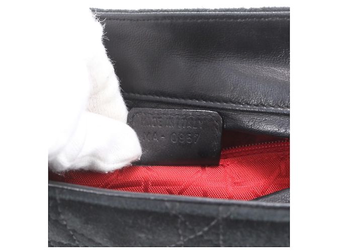 Borsa a tracolla Christian Dior in pelle Cannage Nero - vista 9