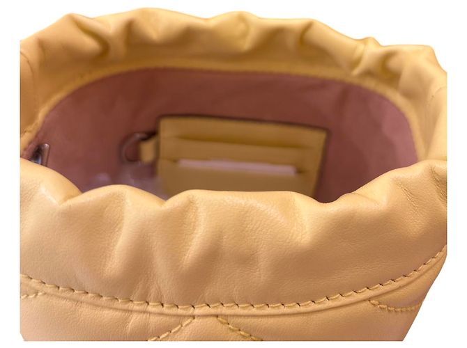 Gucci GG Marmont Chain Leather Mini Giallo - vista 4