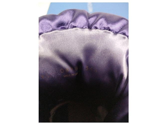 Stuart Weitzman Duvet Keilabsatzstiefel Lila Satin - Ansicht 4