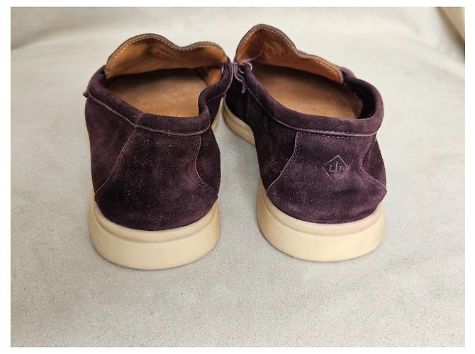 Loro Piana Summer Walk Mocassini Camoscio Viola Porpora - vista 9