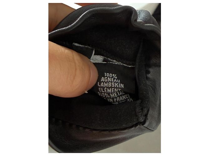 Chanel Guanti senza dita in pelle d'agnello nera Nero - vista 5