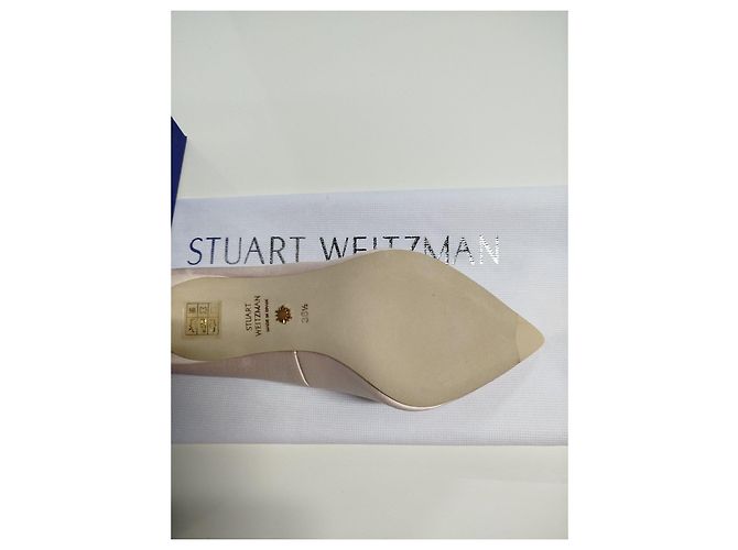 Stuart Weitzman Anny Pumps aus blassrosa Satin Pink - Ansicht 5