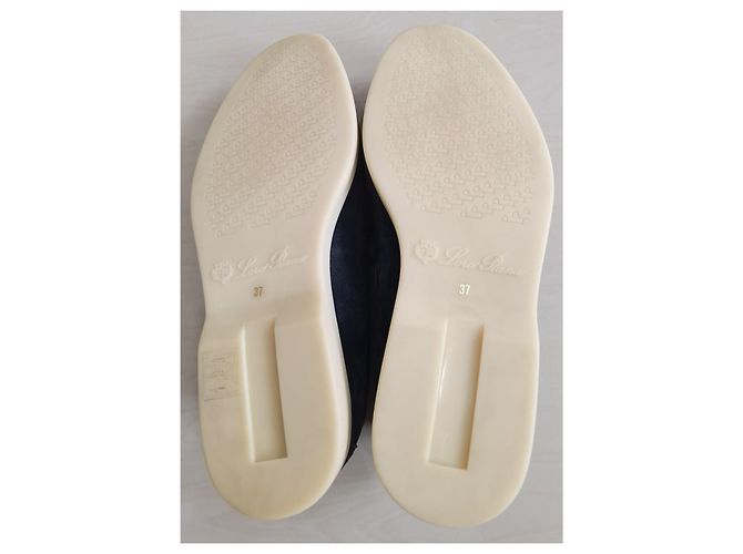 Loro Piana Summer Walk Mocassini Camoscio Blu - vista 13