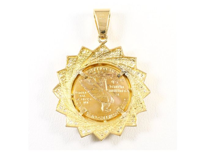 Autre Marque Pendente in oro giallo 18K con diamante D'oro - vista 3