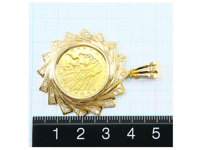Autre Marque Pendente in oro giallo 18K con diamante D'oro - vista 5