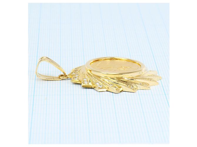 Autre Marque Pendente in oro giallo 18K con diamante D'oro - vista 6