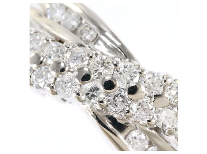 Autre Marque Platinband-Ring PT850 mit Diamant - Ansicht 2