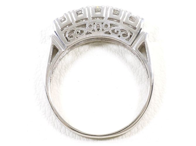 Autre Marque Platin-Bandring PT850 mit Diamant - Ansicht 3