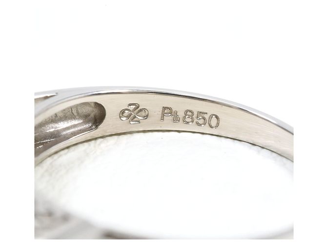 Autre Marque Platin-Bandring PT850 mit Diamant - Ansicht 5