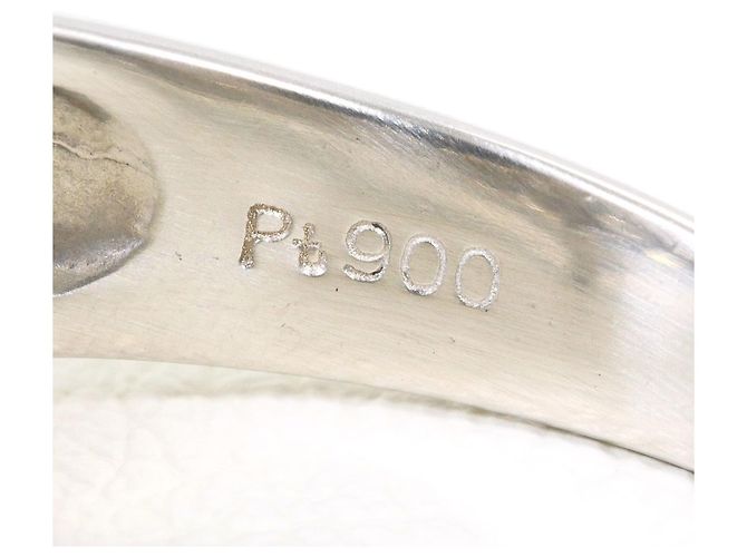 Autre Marque Bague Anneau en Platine avec Diamant - vue 5