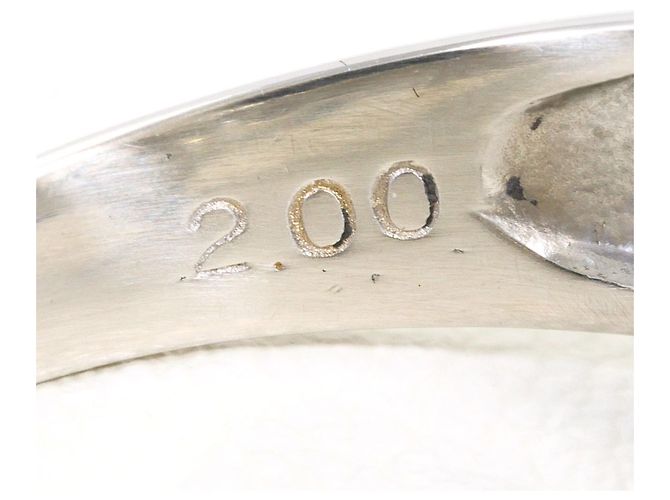 Autre Marque Bague Anneau en Platine avec Diamant - vue 6