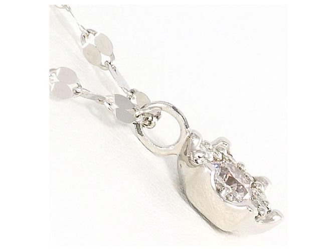 Autre Marque Platinhalskette mit Diamant - Ansicht 2