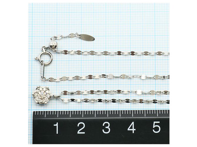 Autre Marque Platinhalskette mit Diamant - Ansicht 6