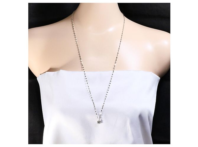 Autre Marque Platinhalskette mit Diamant - Ansicht 7