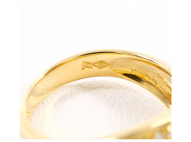 Autre Marque Ring aus 18K Gelbgold mit Diamant Golden - Ansicht 6
