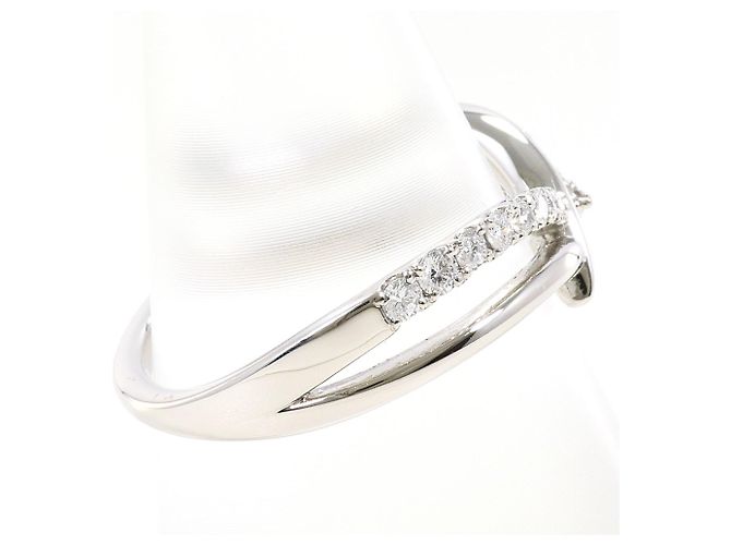 Autre Marque Platin-Bandring mit Diamant - Ansicht 3