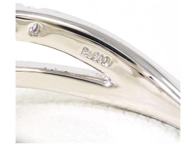 Autre Marque Platin-Bandring mit Diamant - Ansicht 5