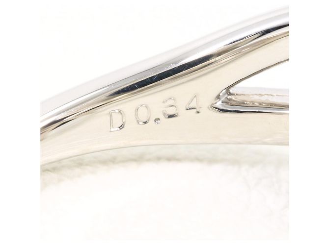 Autre Marque Platin-Bandring mit Diamant - Ansicht 6