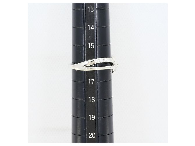 Autre Marque Platin-Bandring mit Diamant - Ansicht 8