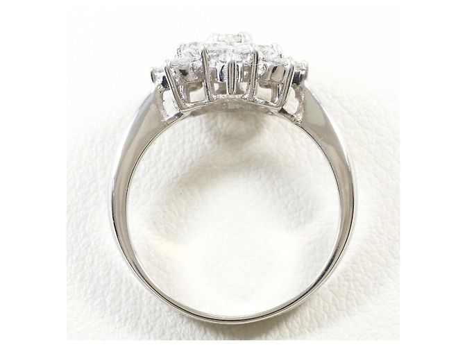 Autre Marque Platin-Ring mit Diamant - Ansicht 3