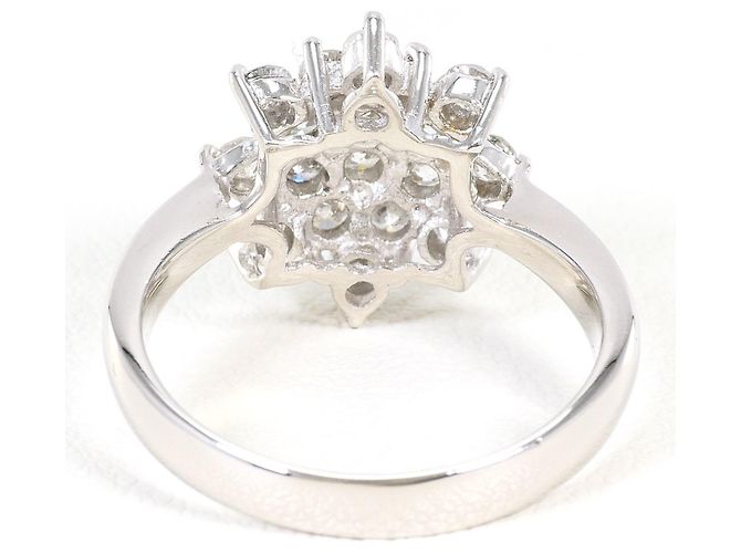 Autre Marque Platin-Ring mit Diamant - Ansicht 4