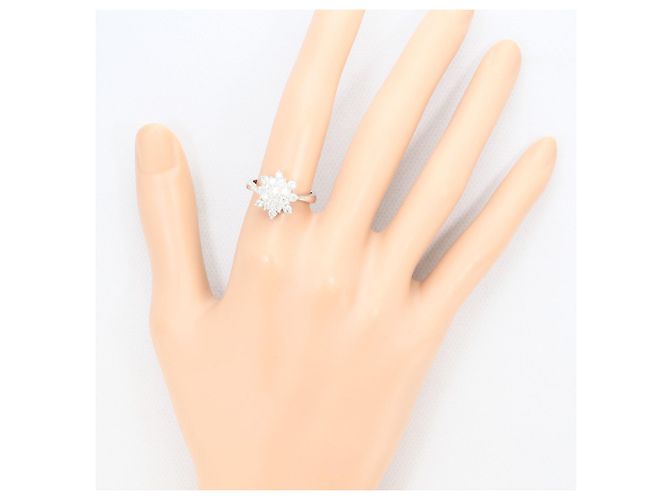 Autre Marque Platin-Ring mit Diamant - Ansicht 7